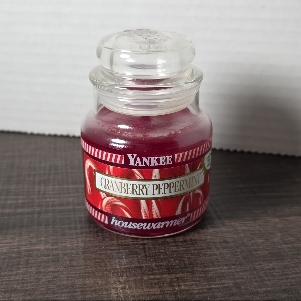 Yankee Candle Cranberry Peppermint Large Jar 3.7 oz Unlit Unused New NIP